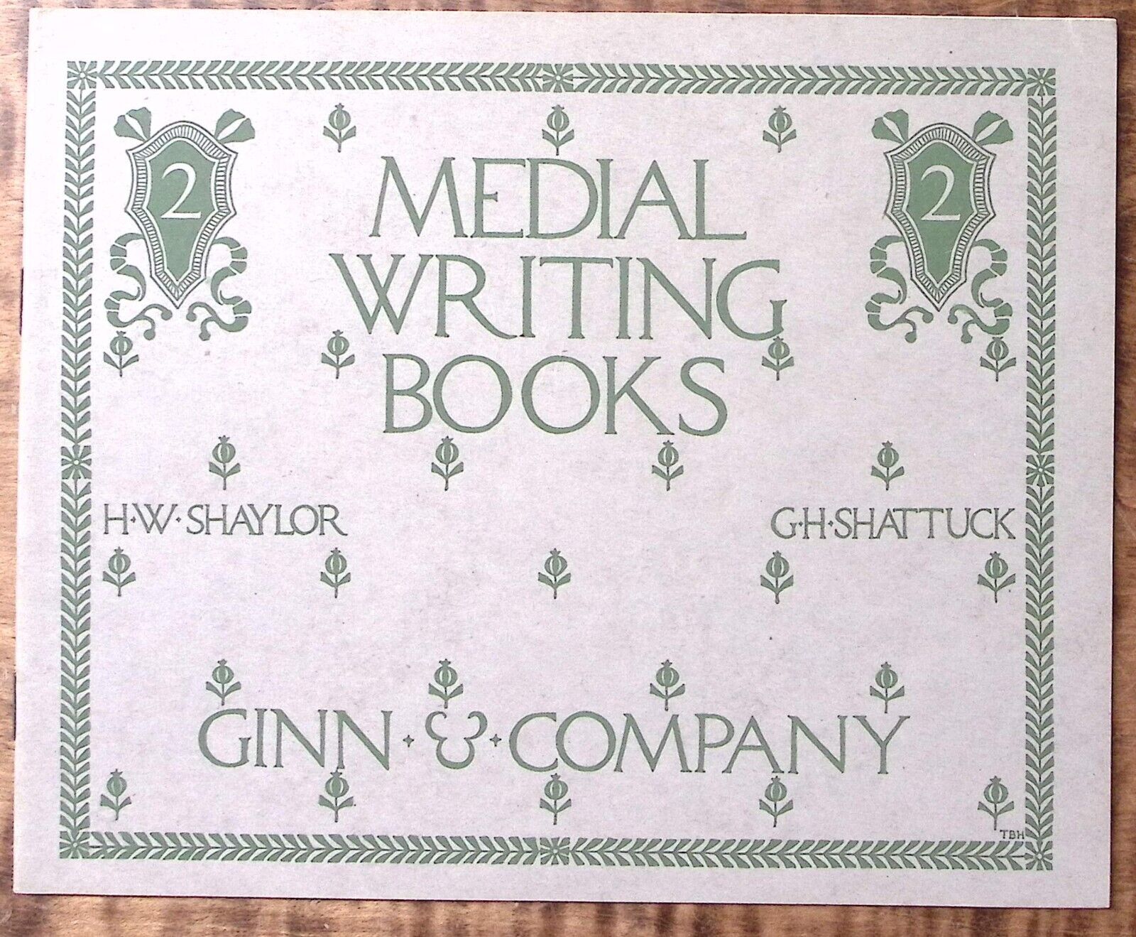 1901 VINTAGE MEDIAL WRITING BOOK BY GINN & COMPANY #2 CURSIVE INSTRUCTION Z5443