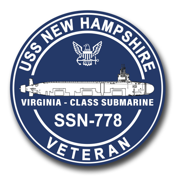 US Navy USS New Hampshire SSN-778 Silhouette Veteran Decal