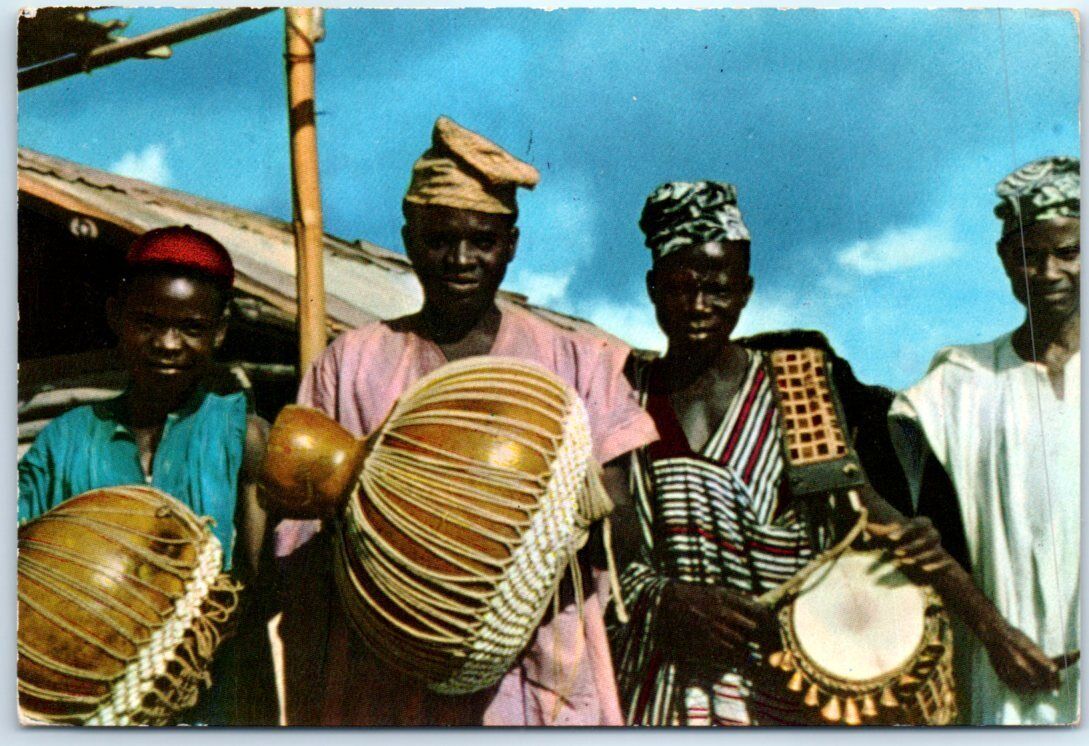 Postcard - Federation of Nigeria, Yoruba Drummers, Western Region