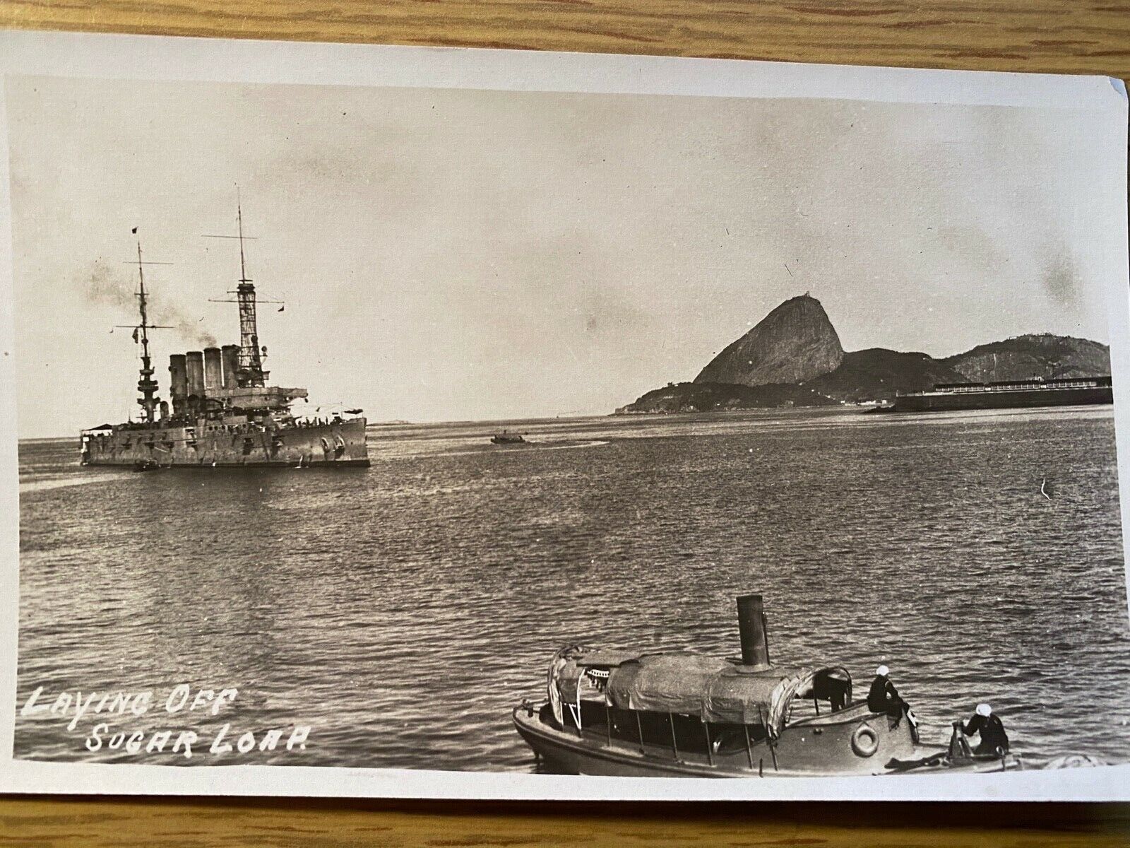 1910s RPPC SUGARLOAF MOUNTAIN military real photo postcard RIO DE JANEIRO Brazil