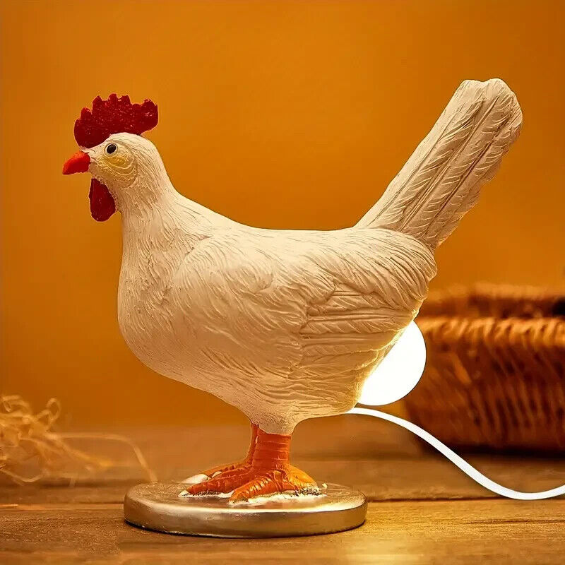 Decorative Desk Light Chicken Lay Egg USB Powered Standing w/ Switch RCK-A
