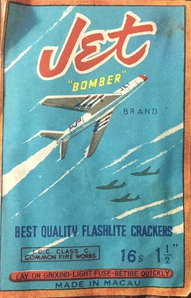 Vintage Firecracker Label JET Brand ICC