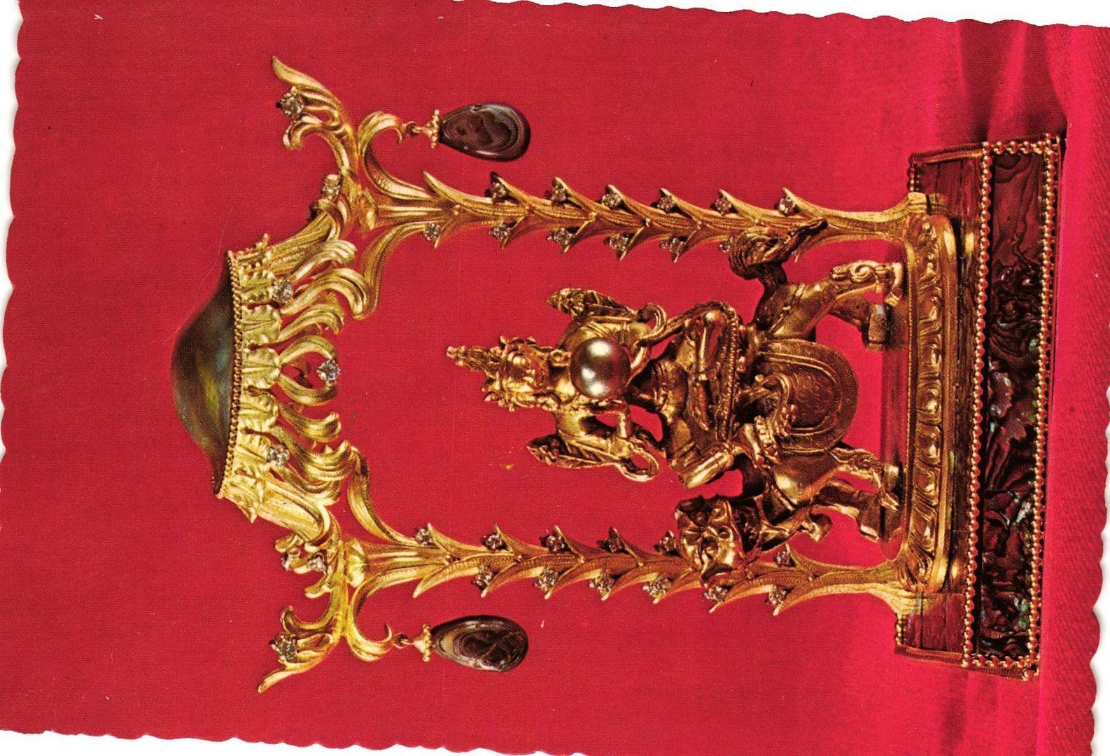 Vintage Postcard 4x6- GOLD PAGODA FROM NEPAL, HEADLEY JEWEL MUSEUM, LEX 1960-80s