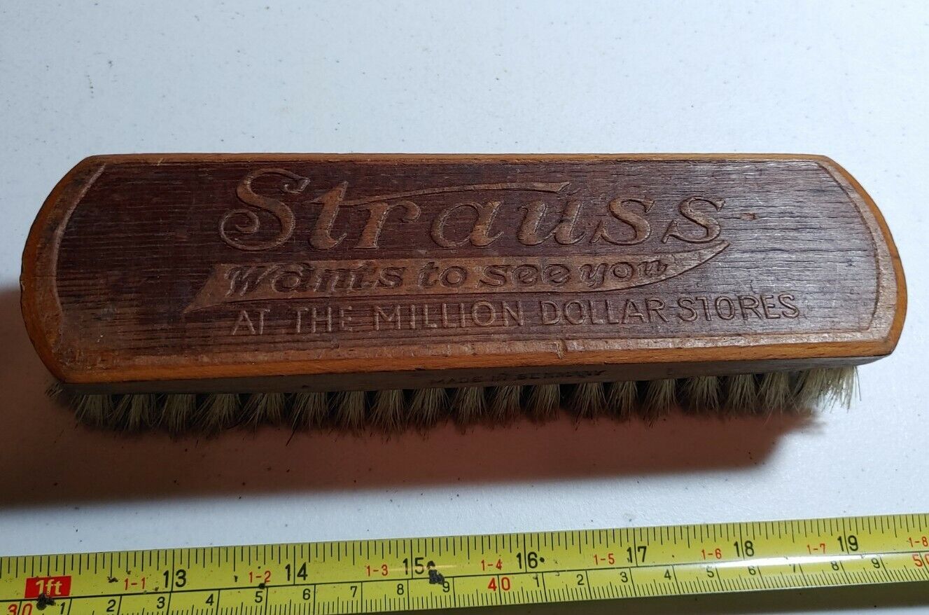 Vintage Strauss Million Dollar Stores Advertising Early Brush