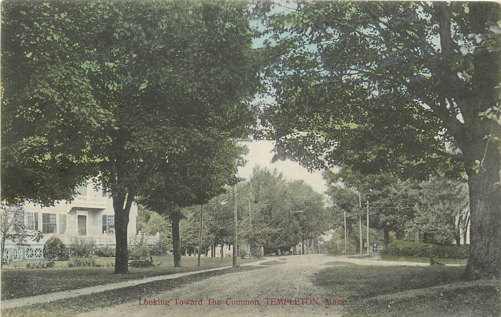 Postcard C-1910 Massachusetts Templeton Looking toward The Common MA24-1823