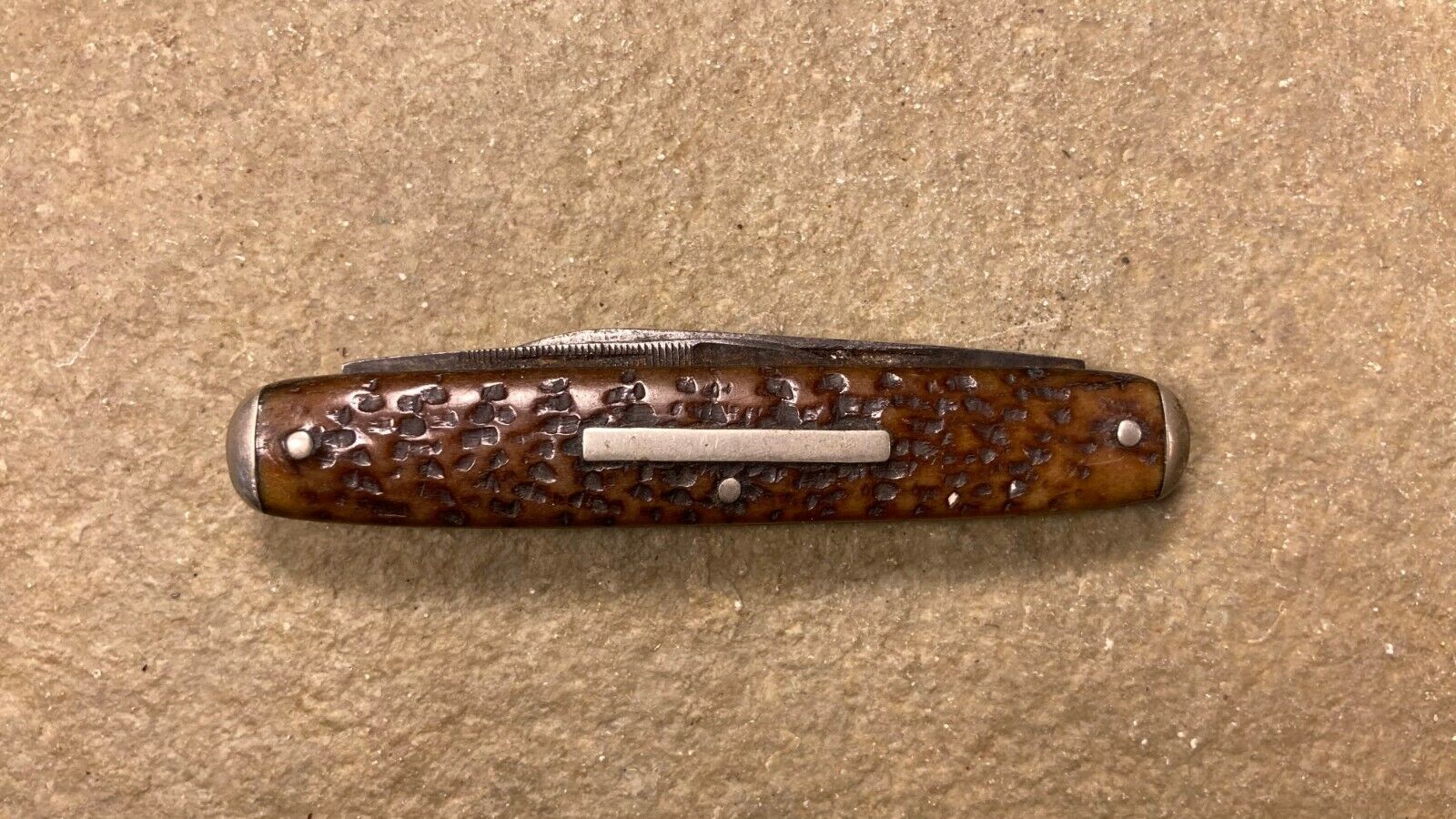 Antique New York Knife Co. Walden NY Pocket Knife 3 Blade Bone Handles Rare