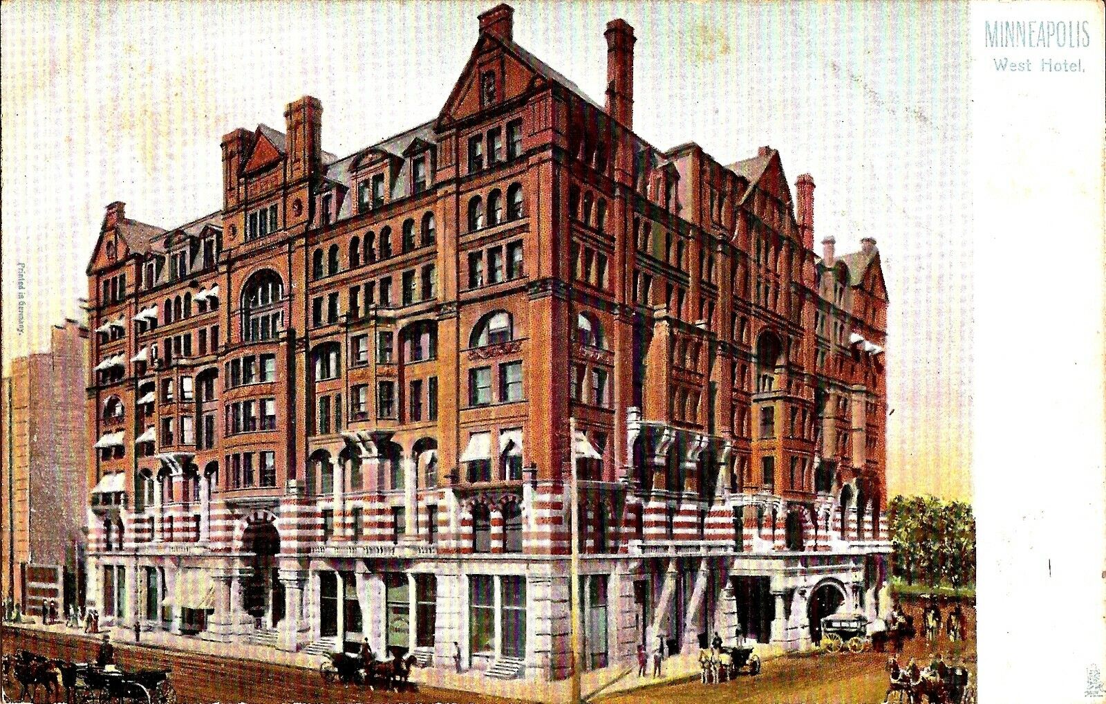 Minneapolis, MINNESOTA - West Hotel - ARCHITECTURE - horse & buggy