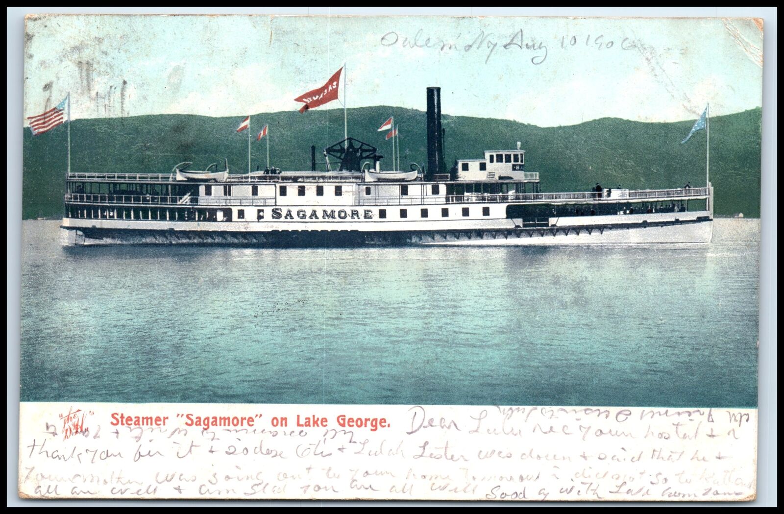 Postcard Steamer Sagamore On Lake George NY C36