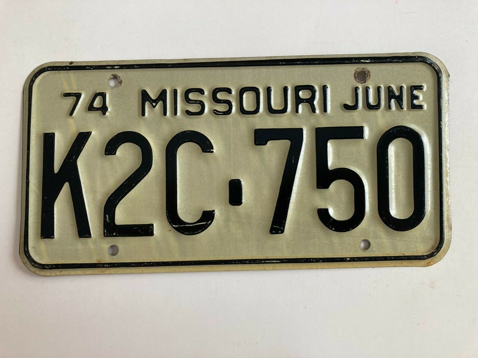 1974 Missouri License Plate All Original