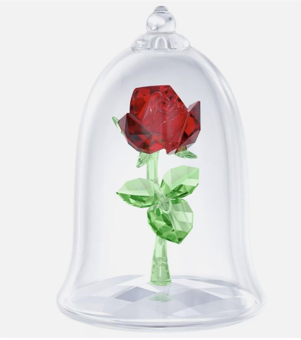 Swarovski Enchanted Rose Bell Jar Disney Beauty & the Beast  # 5230478