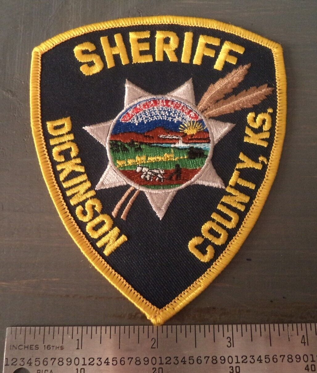 DICKINSON COUNTY KANSAS KS SHERIFF POLICE PATCH, Shoulder version