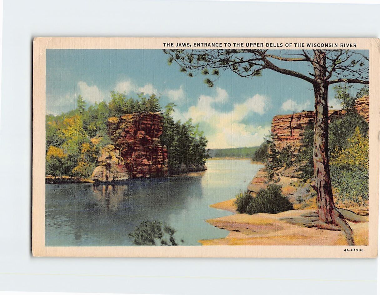 Postcard Romance Cliff & High Rock The Upper Dells of Wisconsin River Wisconsin