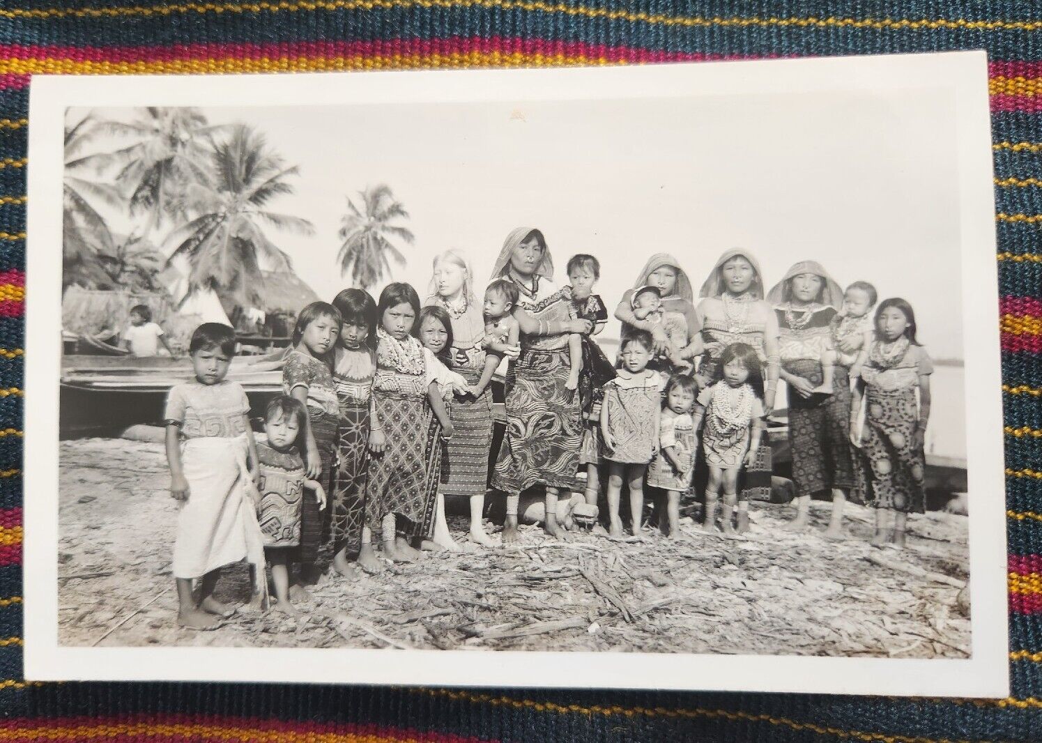 Panama San Blas Women And Children With Albino Girl Postcard 1