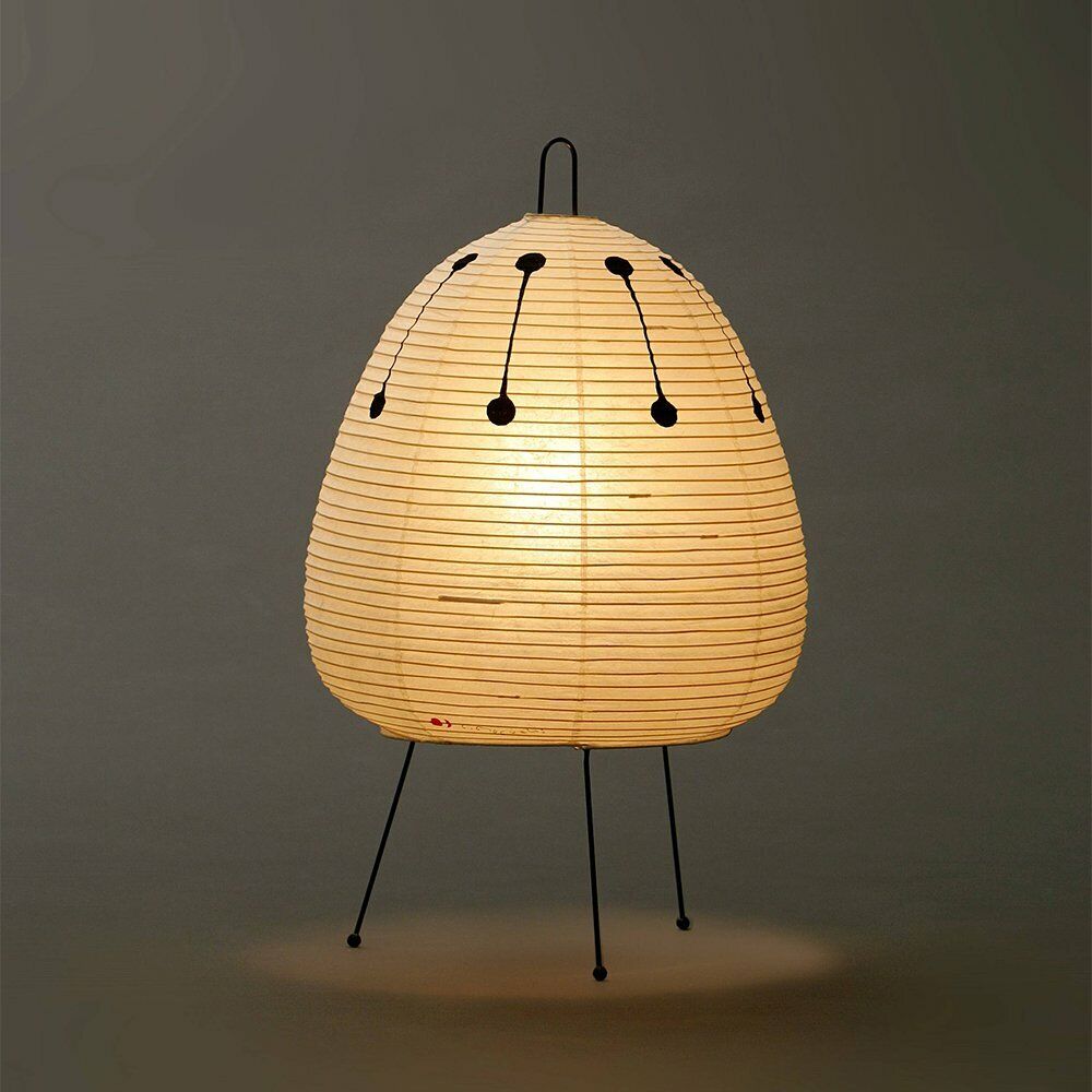 GENUINE ISAMU NOGUCHI AKARI 1AD Table Light, Lamp (whole set) - F/S from Japan