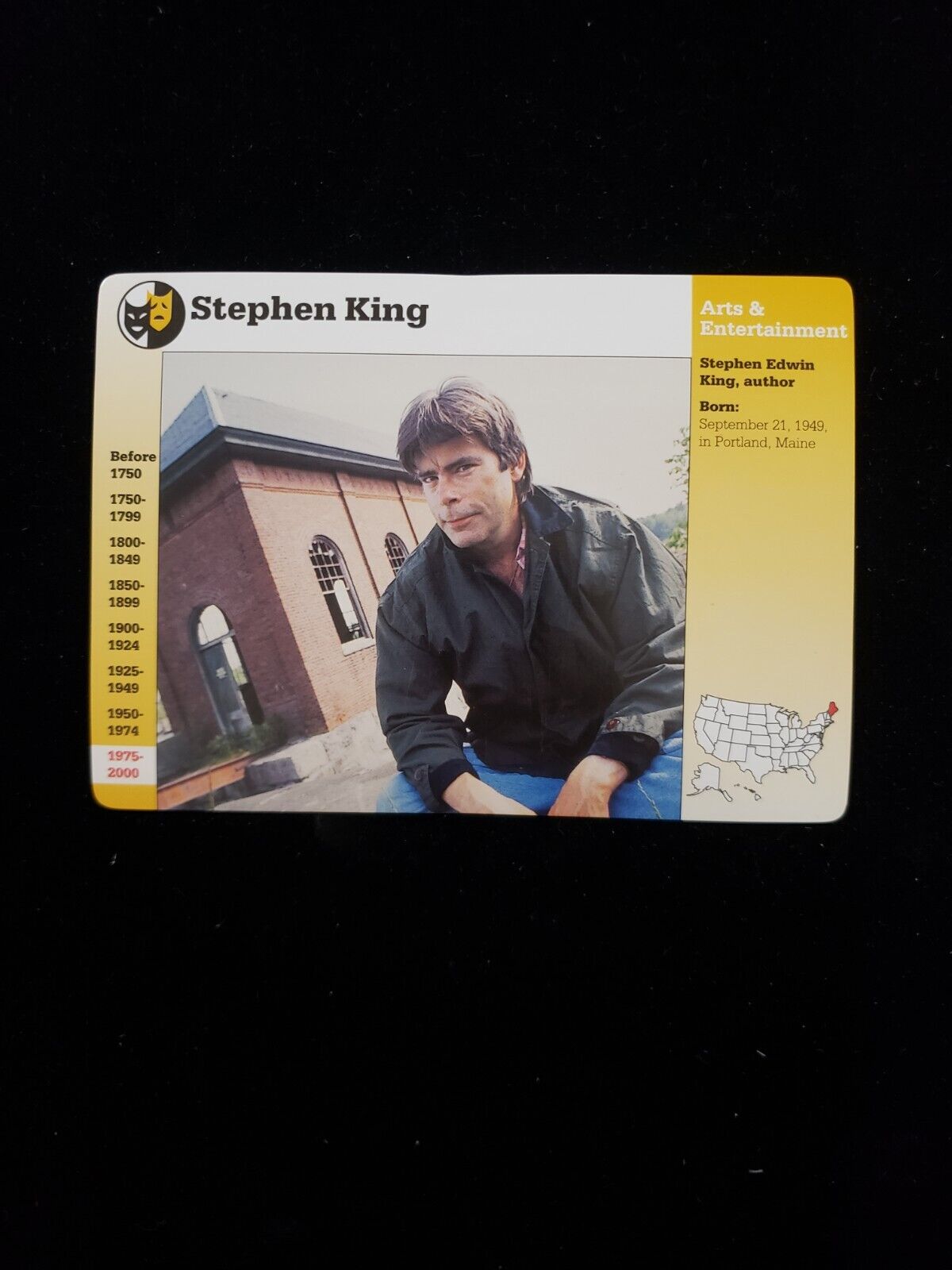 Stephen King   Grolier Story of America History Card 1997 14.19