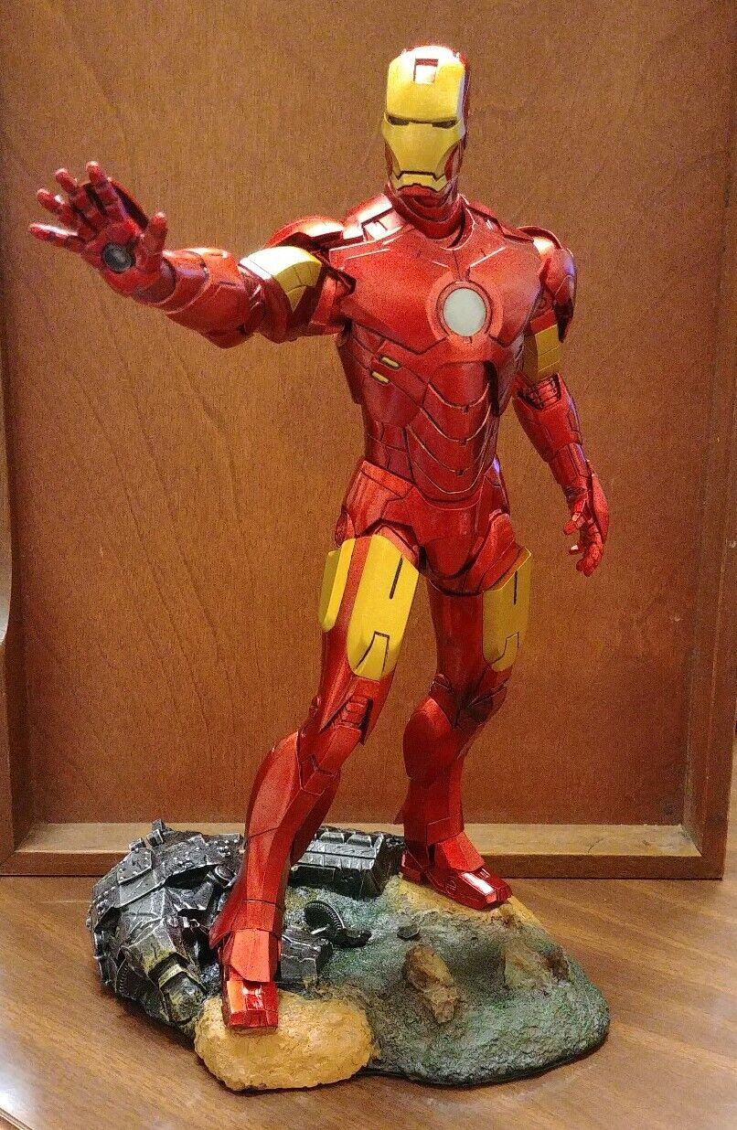 Rare 1/6 Scale Marvel Comic Iron Man HEI-Cast SHEHOT 2012 Detailed Figure Statue