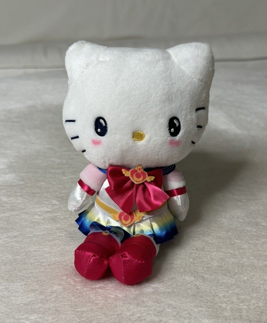 Sanrio Japan Hello Kitty Sailor Moon Collaboration Plush 8” Anime Toy Mascot