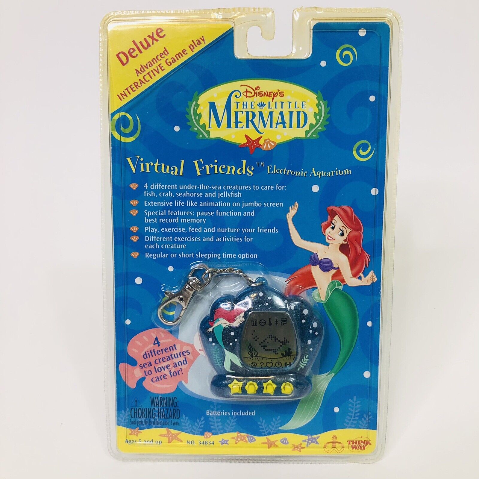 Disney\'s The Little Mermaid Virtual Friends Blue Electronic Aquarium Think Way 
