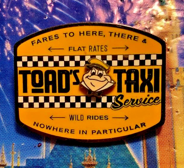 🚕 Mr Toad\'s Wild Ride Toad\'s Taxi Service Pin - Mr. Toad Disney Parks Pin 2016