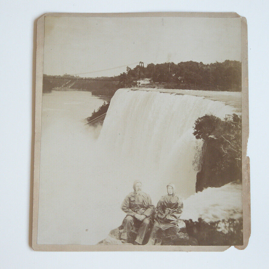 Antique Photo c.1900 Niagara Falls State Park Tourist B&W Photograph ZYBACH & CO