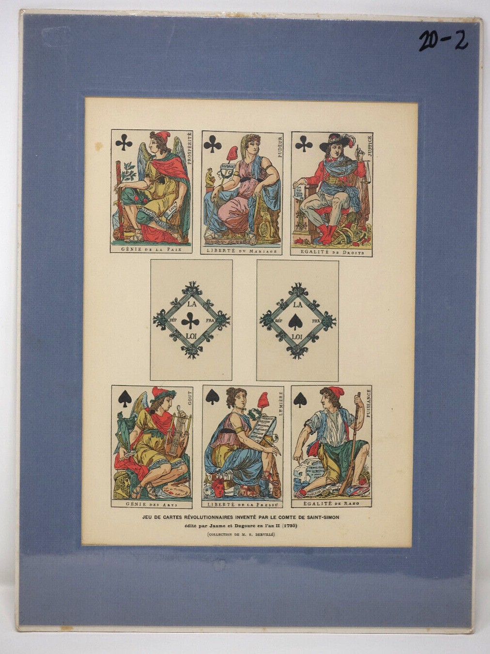 The D'Allemagne Book of 1906 Original Page French Revolution Playing Cards