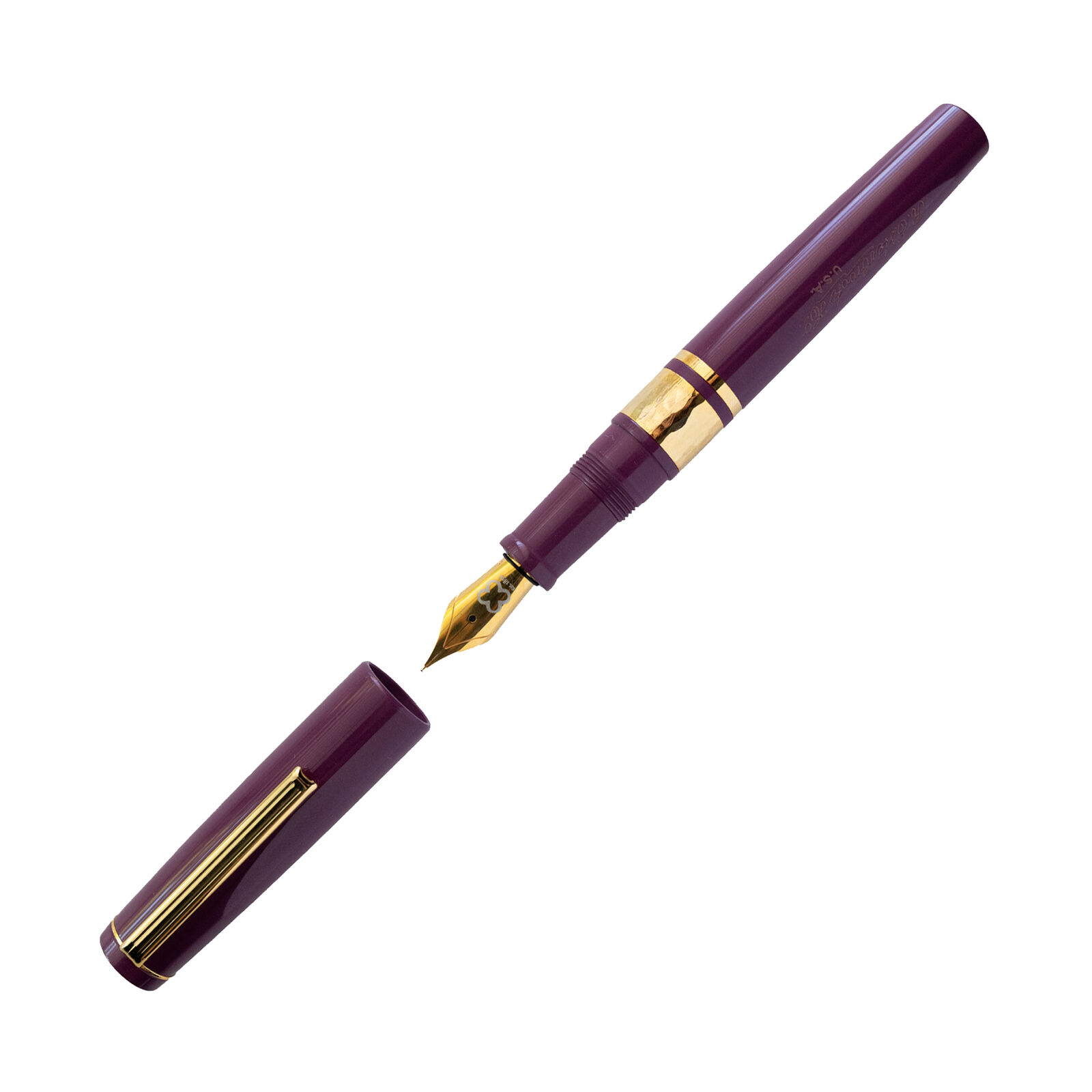 Esterbrook Model J Fountain Pen in Blackberry Ebonite with Gold Trim - Medium