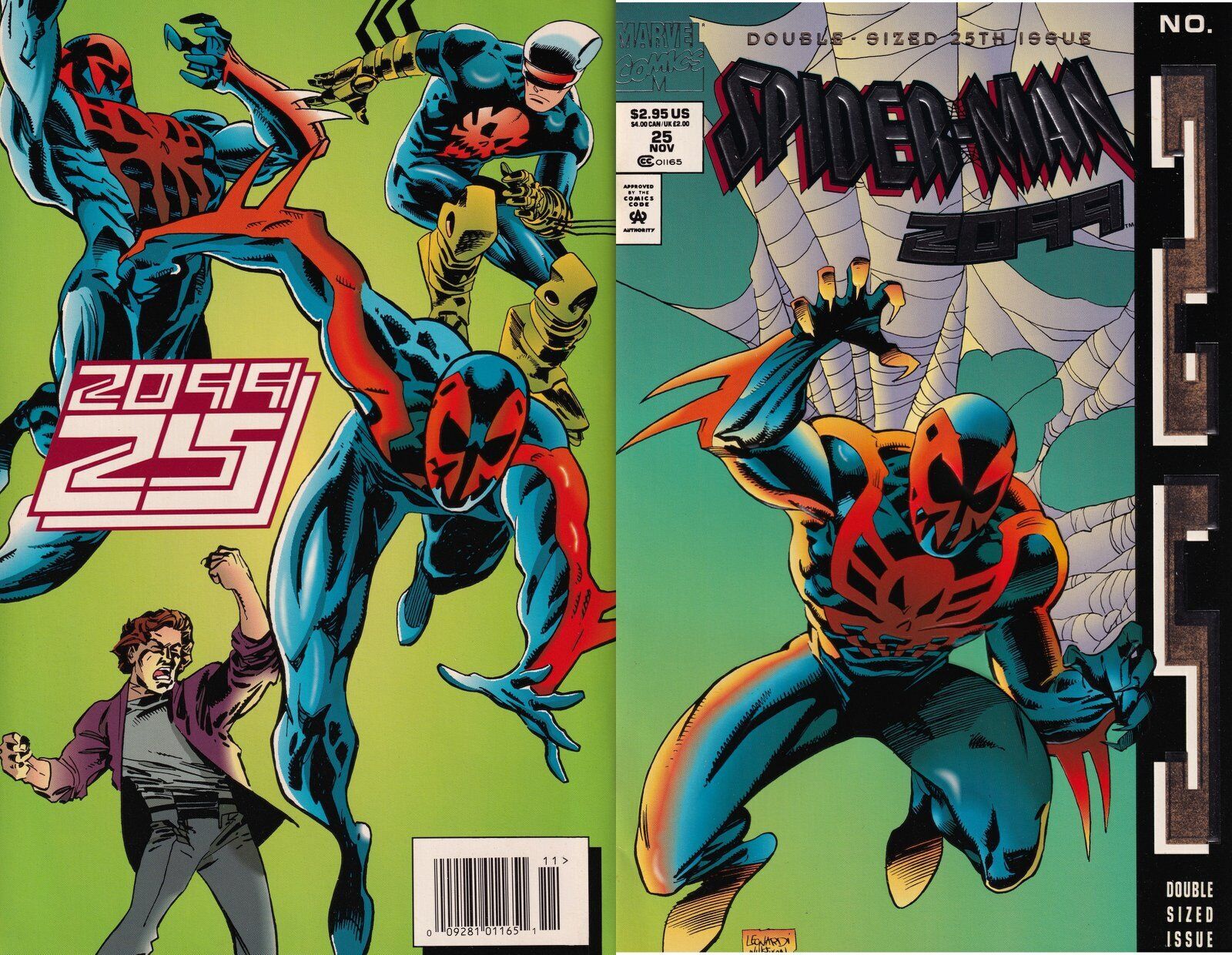Spider-Man 2099 #25 Newsstand Embossed Foil Cover (1992-1996) Marvel