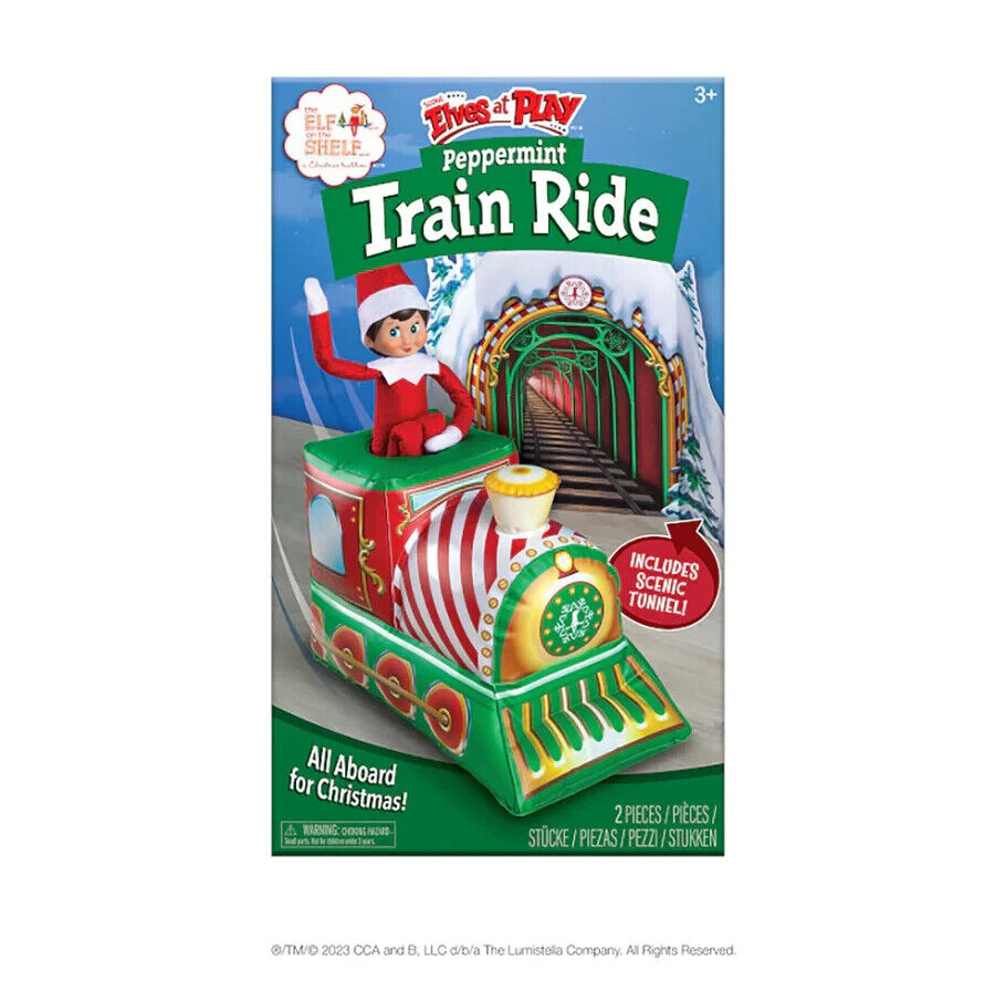 The Elf on the Shelf Scout Elves at Play Peppermint Train Ride Scenic Tunnel New