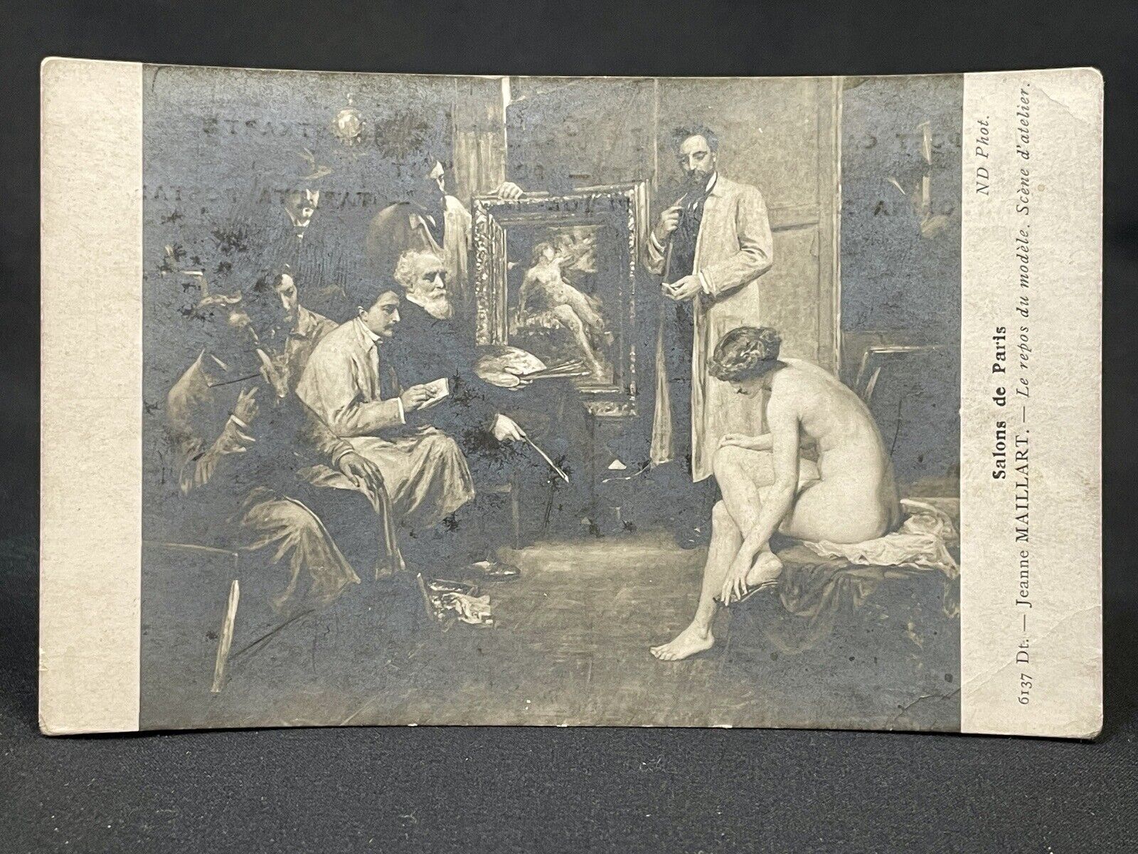 German Jeanne Maillart | Le repos du modèle | Nude Artist Salon de Paris  | 1910