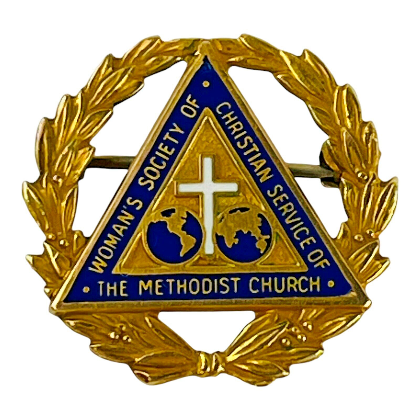 Vintage Methodist Church 10k Gold Women's Society of Christian Service Lapel Pin