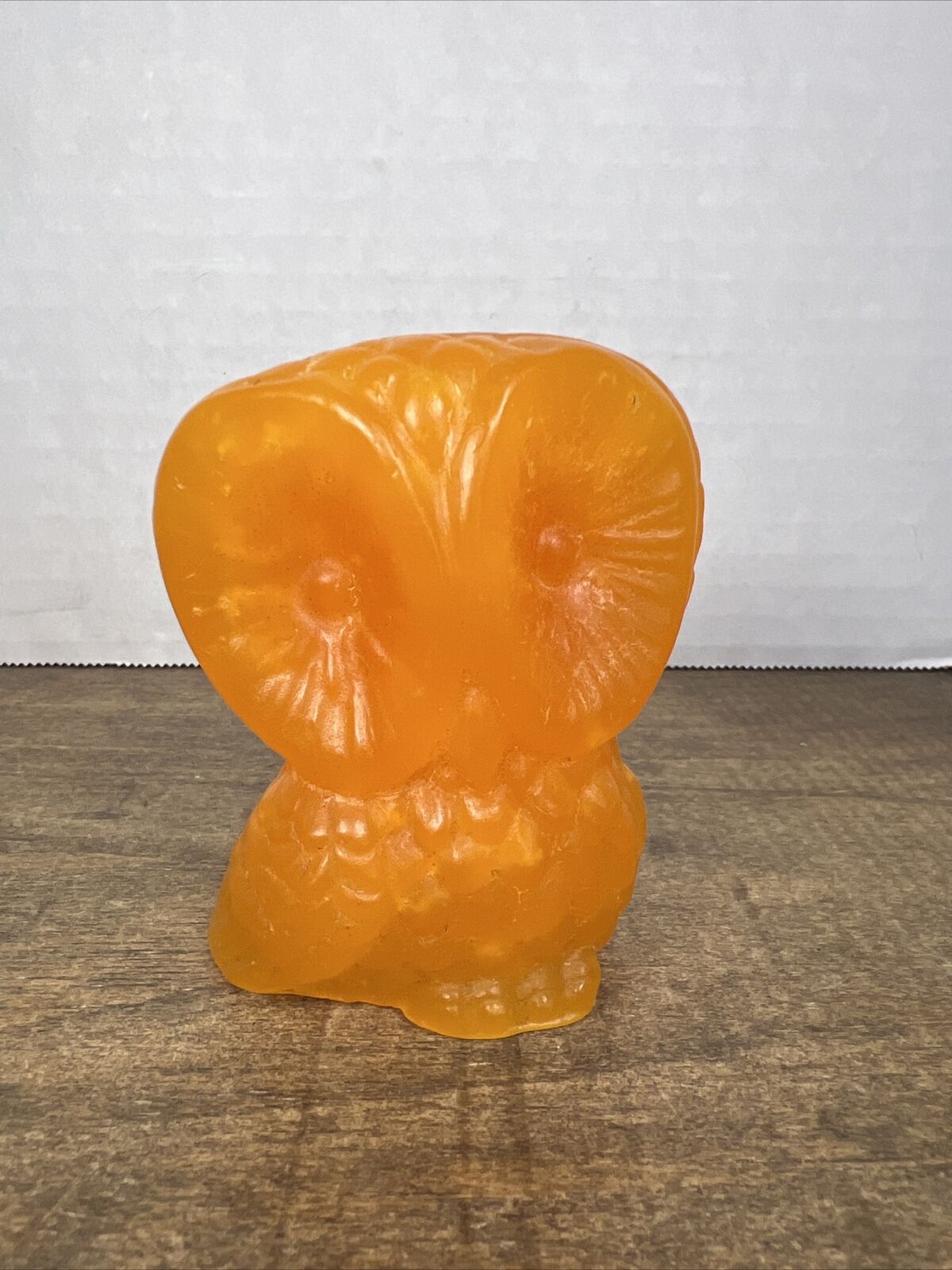 Vintage Retro Wax 3D Orange Gold Halloween OWL Wax Figure Decor 3\