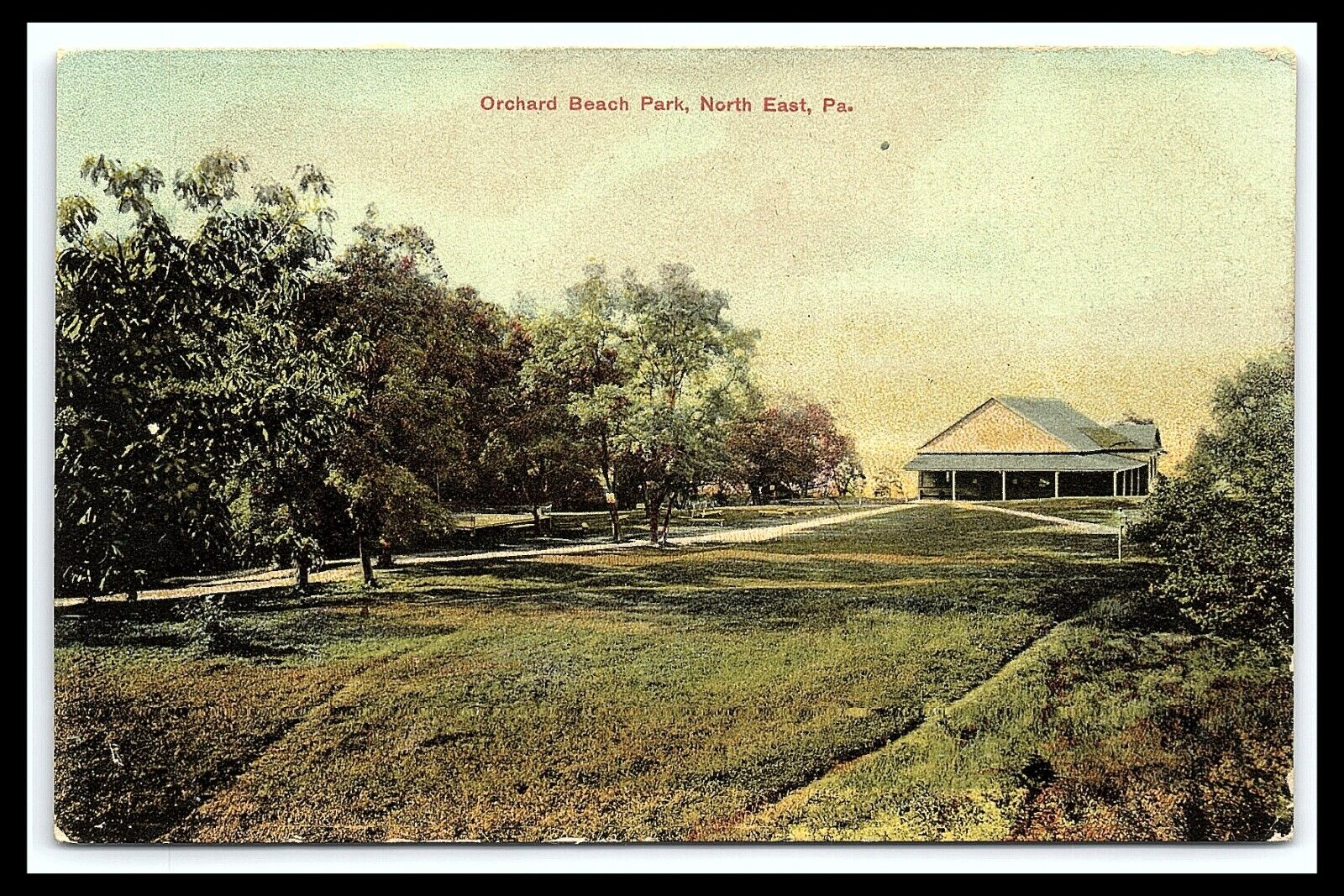 North East PA Orchard Beach Park Postcard     pc248