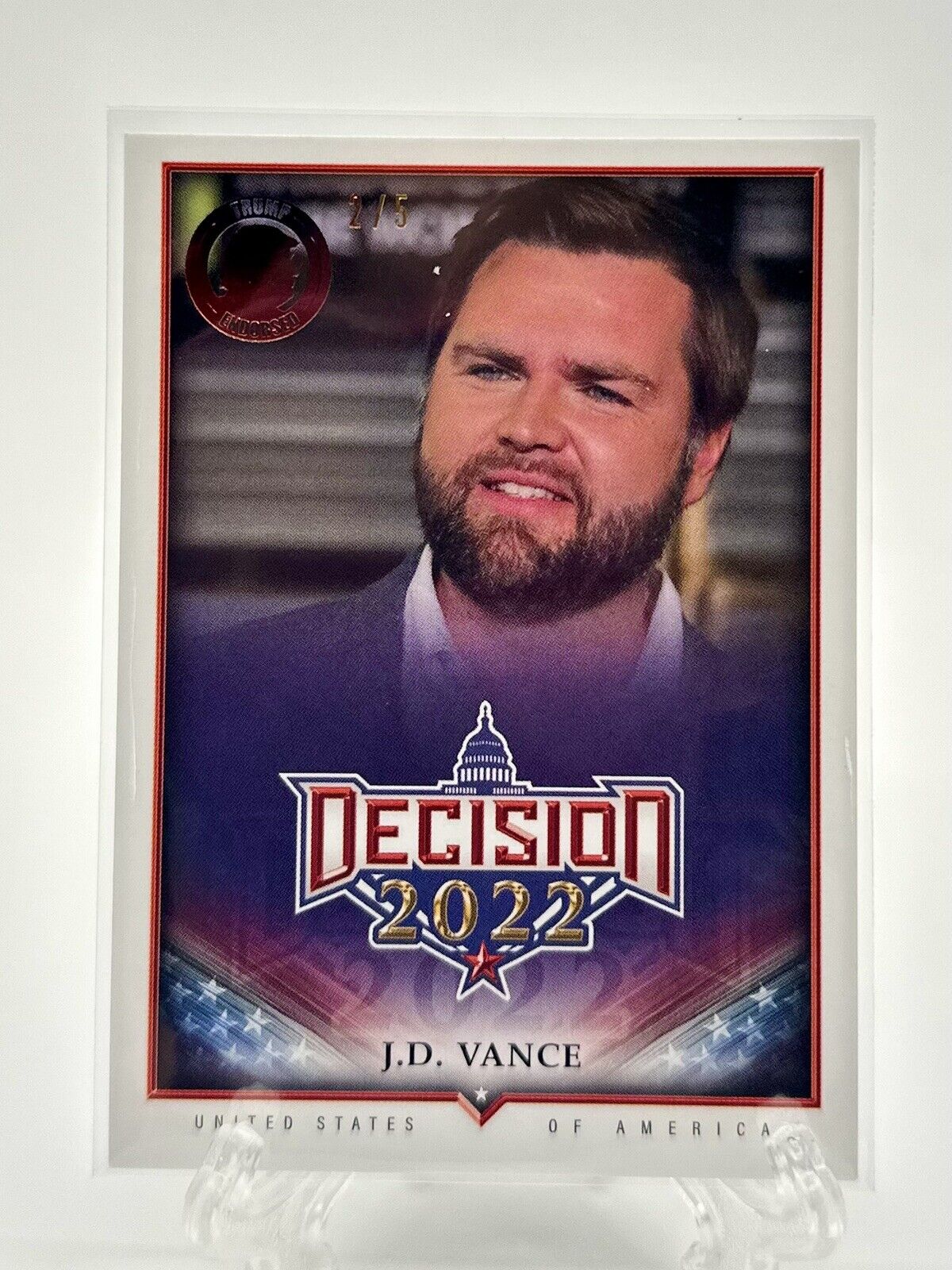 2022 Decision Trading Cards J.D. Vance /5