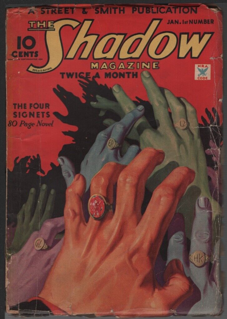Shadow, 1935 January 1.   Pulp