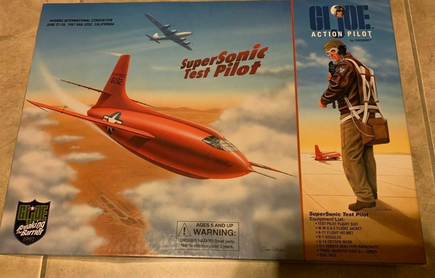 Hard to Find 1997 Hasbro GIJoe Collector\'s Club Supersonic Test Pilot Convention