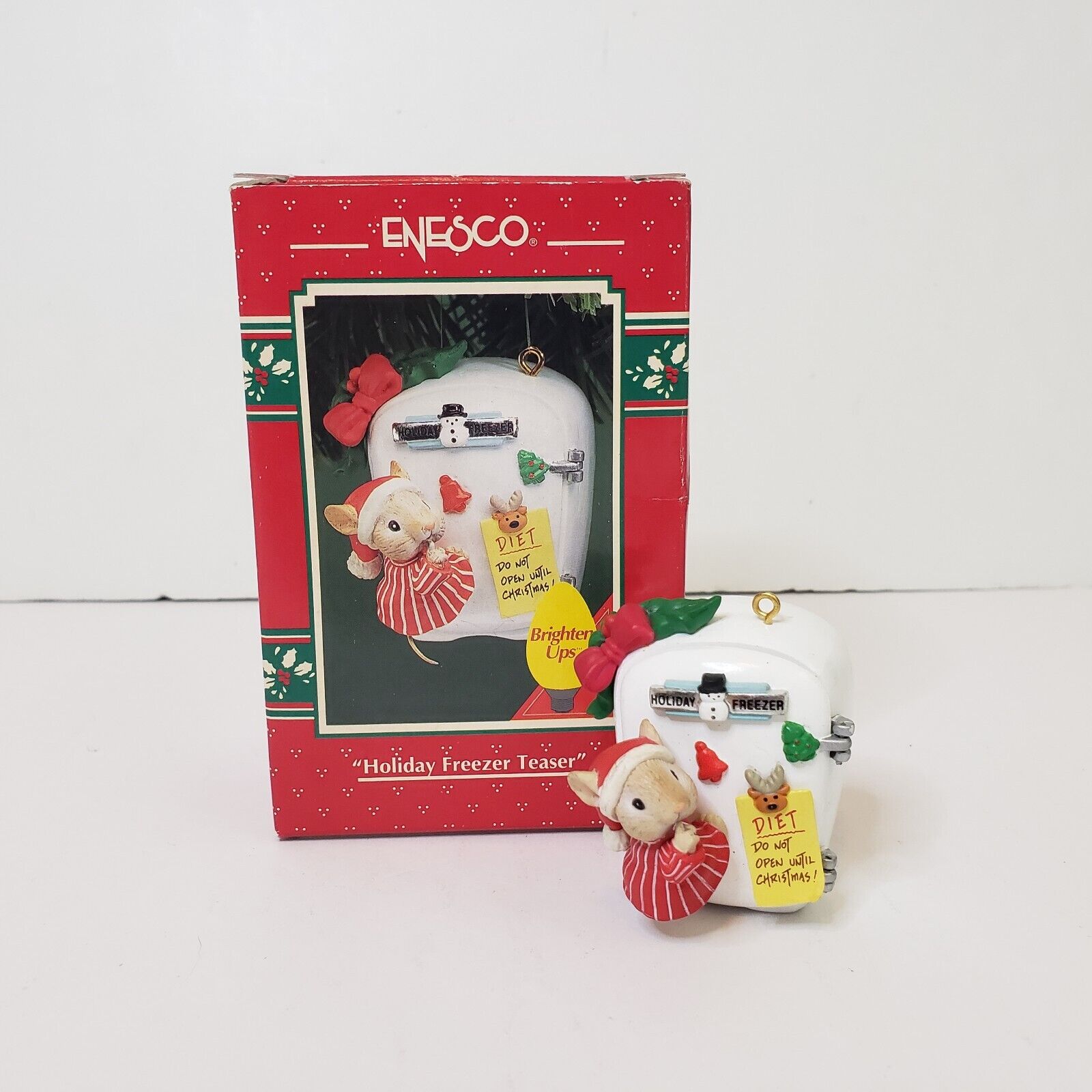 Enesco Holiday Freezer Teaser Christmas Ornament 1994 M. Silmore Collection Vtg