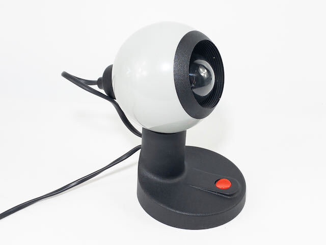 Rotating Eyeball Lamp by Lighting Bug Limited 1984 Grey, Magnetic, Tested, Works