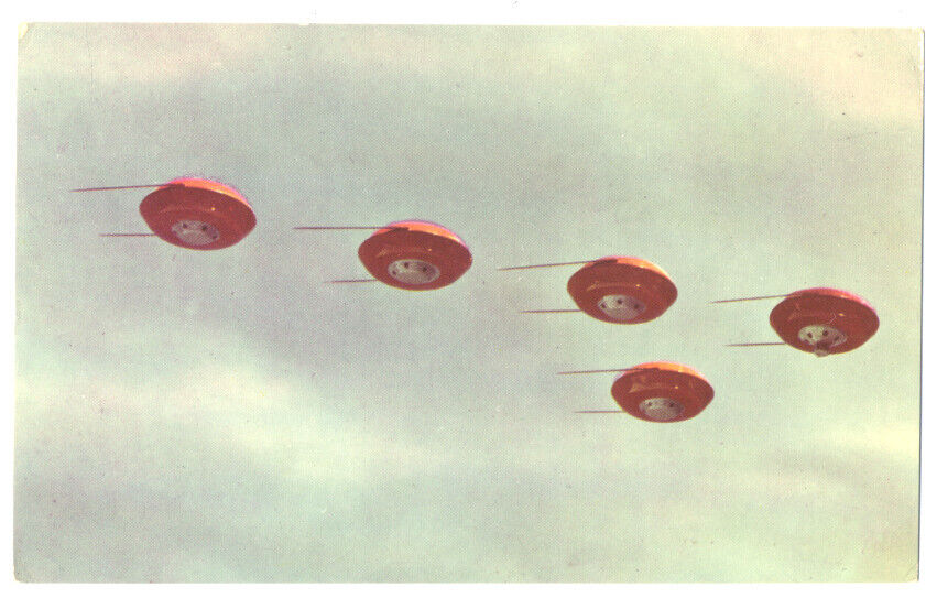 FLYING SAUCERS 20th Century Phenomenon UFO Summer Base MICHIGAN 1950s Postcard
