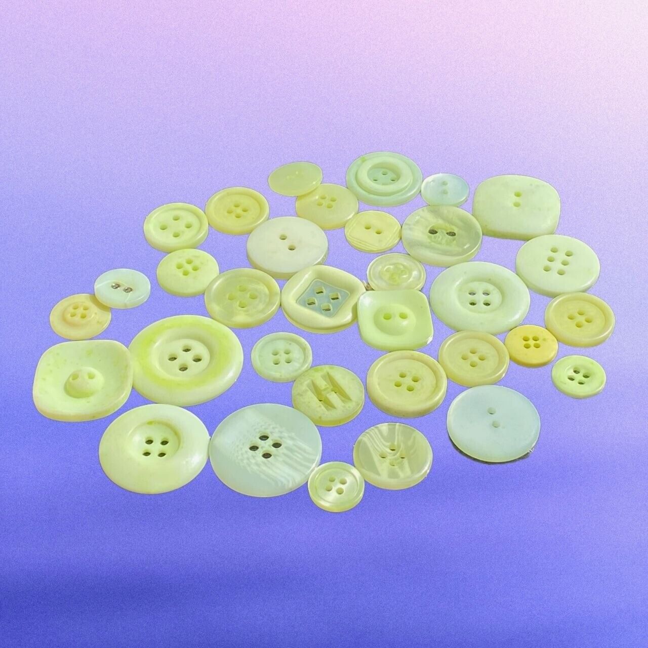 Sewing Notions Small Lot of Lime Green Buttons
