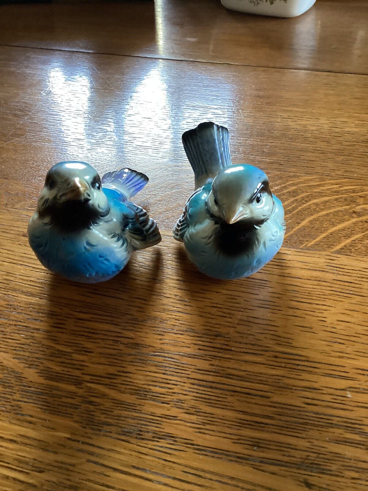Pair Of Vintage Goebel Blue Bird Sparrow Figurines CV72 and CV73