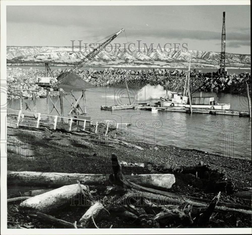 1964 Press Photo Harbor Entrance Deepened, Alaska - lrb16716