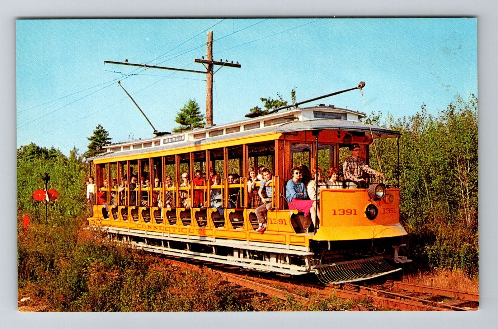 Kennebunkport ME-Maine, Seashore Trolley Museum, Vintage Postcard