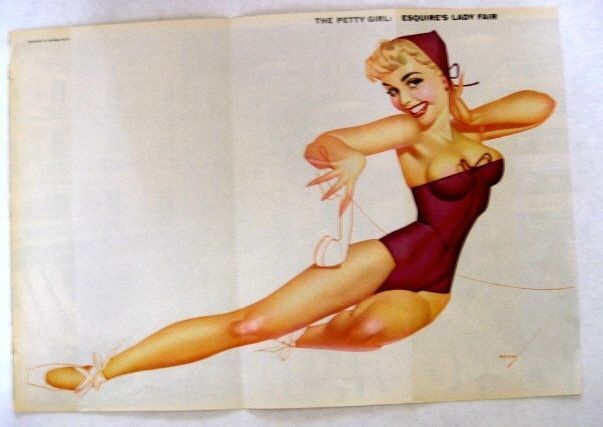 1950s Esquire Magazine Centerfold Pinup The Petty Girl Blond on Phone