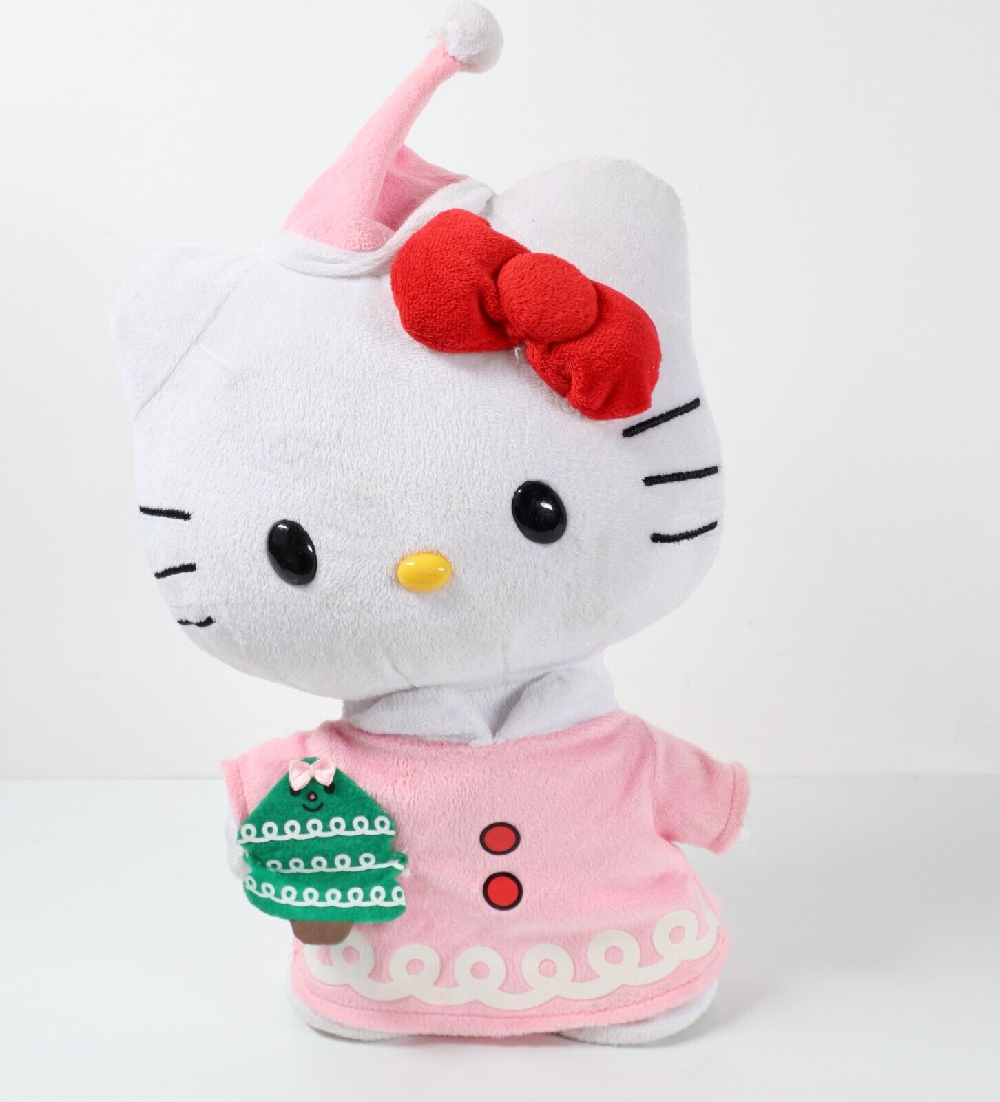 Hello Kitty Christmas Musical Side Stepper Plush Holding Christmas Tree