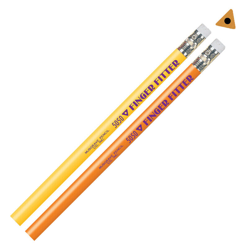 Musgrave Pencil Company Finger Fitter Pencils with Eraser, Pack of 12