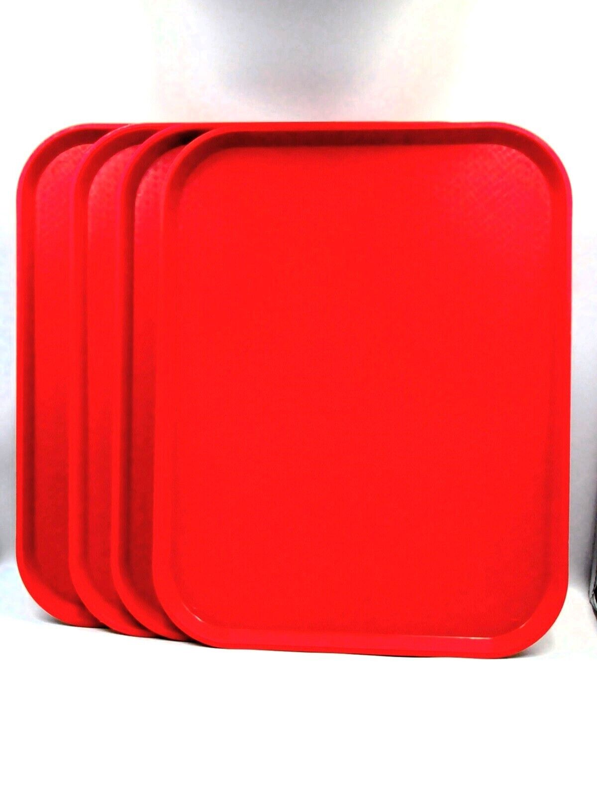 1 Vintage Cambro Red Cafeteria Lunchroom Tray 18x14 in. 1418FF Fast Food Service