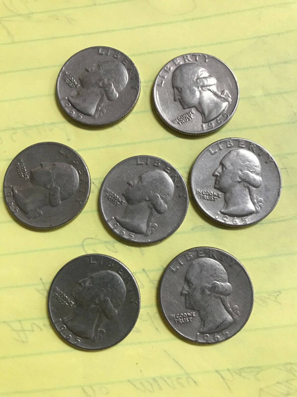 1965 Liberty Washington Quarter Dollar 25c No Mint Mark US.one coin-not the enti