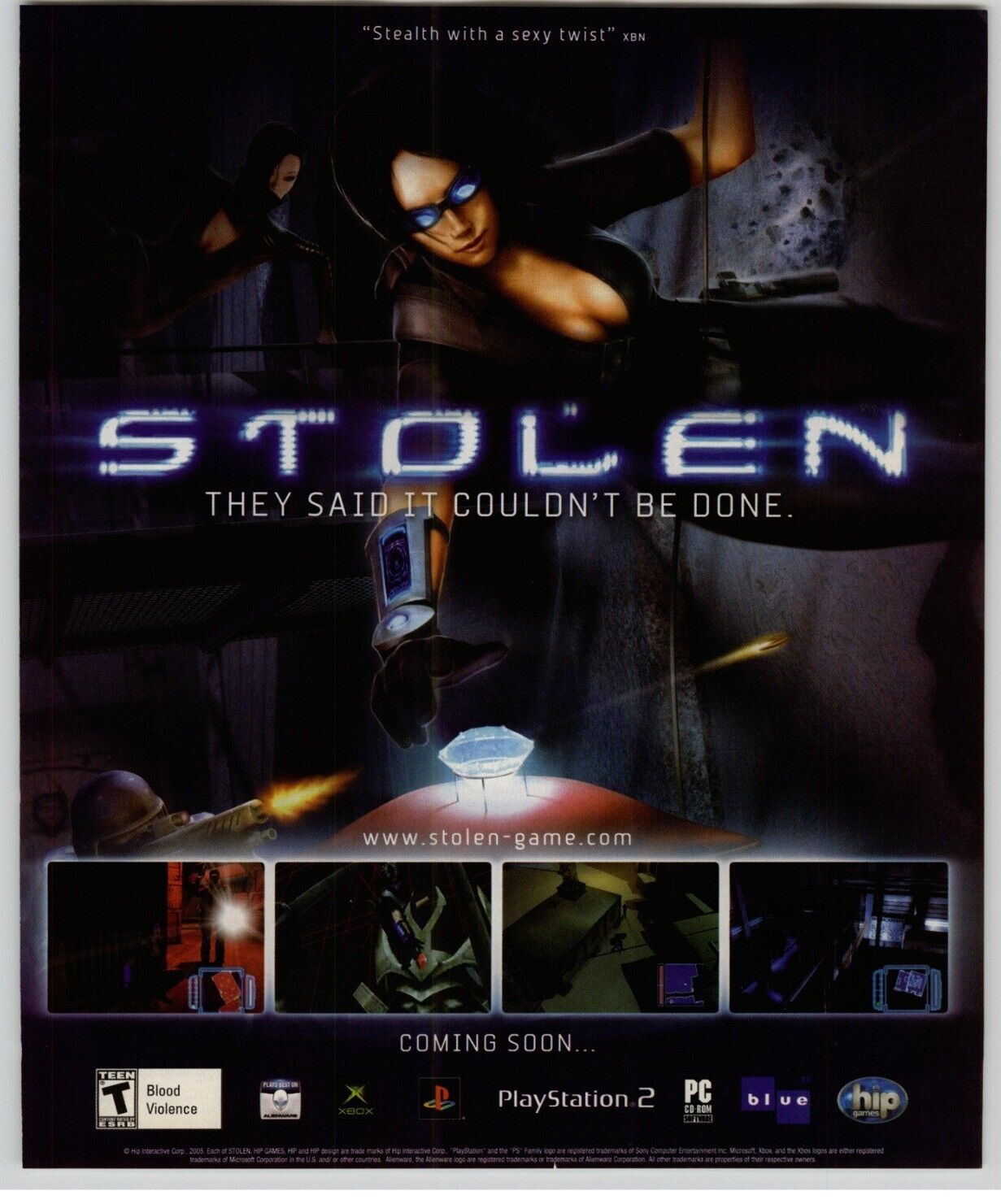 Stolen: PS2 PC Xbox Video Game Promo 2005 Vintage Print Ad/Poster Official Art