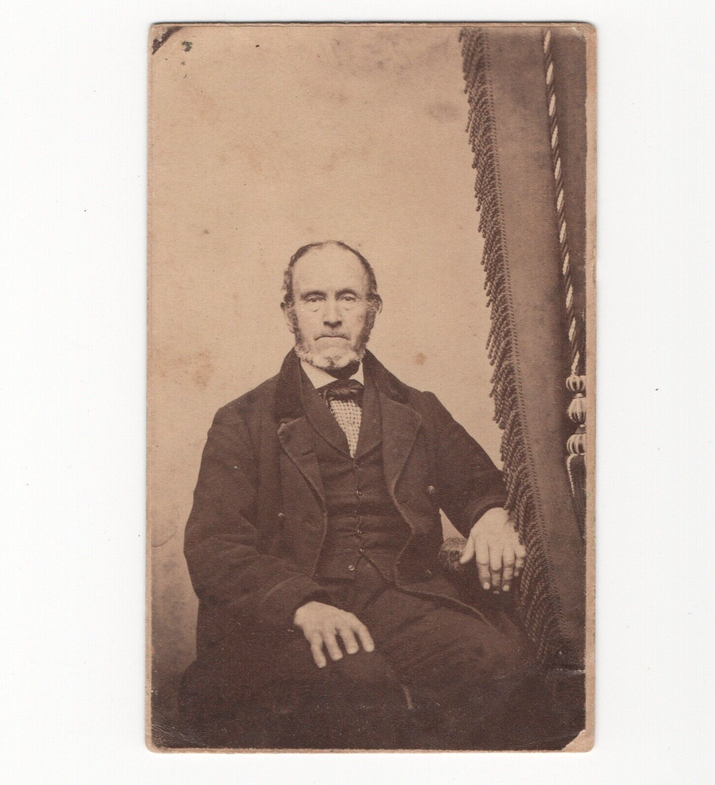 Antique Carte De Visite CDV Card Photograph Gentleman Sitting Portrait Thomas