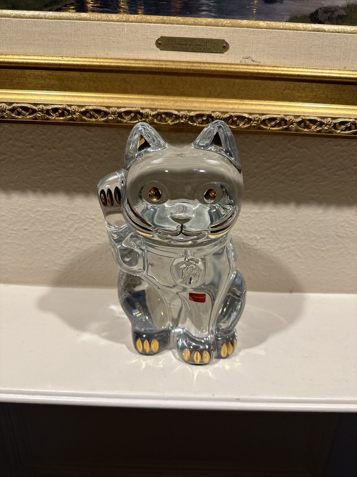 Baccarat Chat-Grand Maneki Neko Lucky Beckoning Fortune Cat Crystal